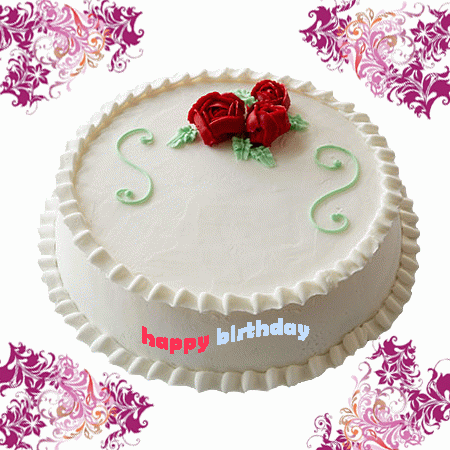 0157c76cae06ac4502957b19b17ec97923fd051e0d9f7823859b2b7aecd96ae6 - write name on birthday cake gif image white cake