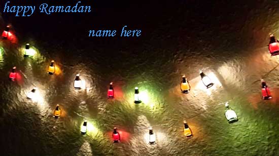 h ramadan 01 - write your name on happy Ramadan gif photo