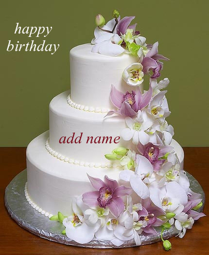 wedding cakes flowers - write name on wedding cakes flowers photo write on photo
