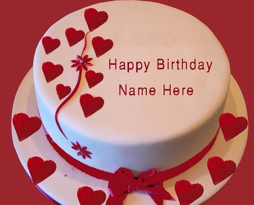 Photo of write name on birthday bday cake with photo