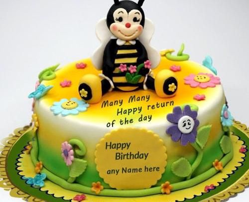 Photo of write name on birthday cake name maker