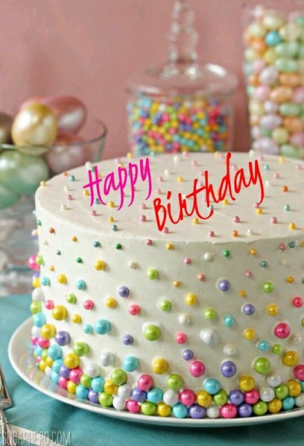 Happy Birthday Dearclose Up Photo Of Sweet Bday Cake Stock Photo - Download  Image Now - iStock