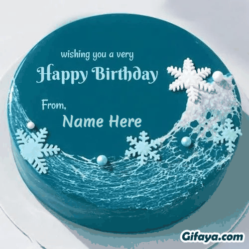 Photo of Add Name on Birthday Cake The Running River Cake