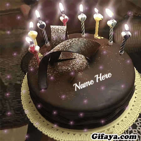 Add Name on Cake Online – Chocolate Gif Cake With Name