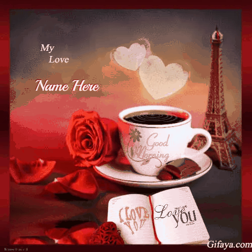 Photo of Add name on very Romantic Gif mug Image