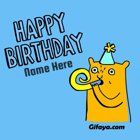 Photo of Add Name on Happy Birthday Gif Card Fox’s Party