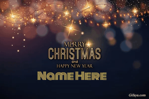 Animated Merry Christmas Greeting Cards With Name for Whatsapp