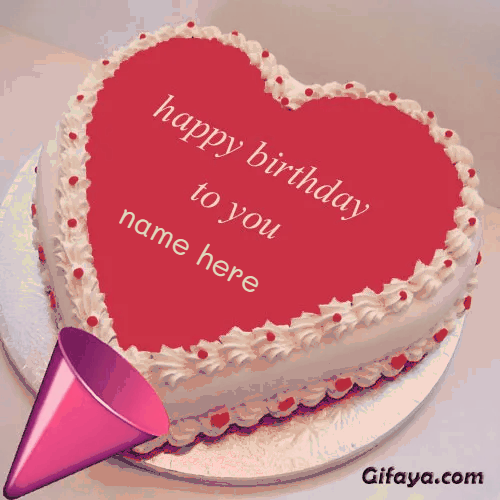 Beautiful Romantic birthday cake with name