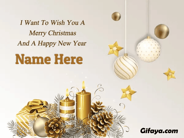 Write Your Name On I Want To Wish You A Merry Christmas