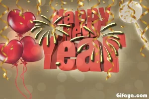 write and add your name on happy new year fireworks gif photo