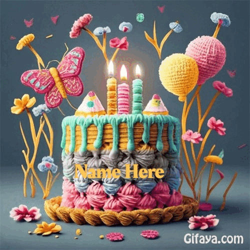 Unique Birthday cake with name Online - Unique Birthday cake with name Online