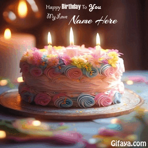Photo of Write Name On Roses Birthday Cake