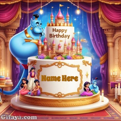 Photo of Customize Your Aladdin-Themed Birthday Cake Image