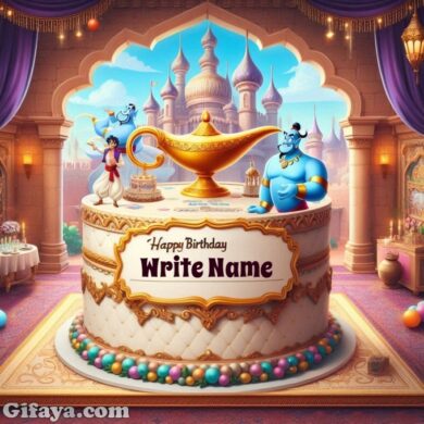 Photo of Create a Magical Aladdin Birthday Cake Image