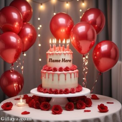 Photo of Create a Romantic Birthday Message with a Personalized Cake Image