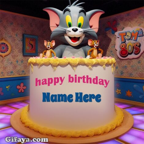 Photo of Personalize Your Tom and Jerry Birthday Cake Image