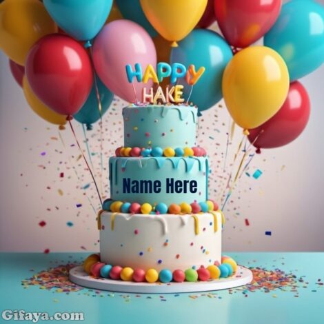 Photo of Design Your Own Birthday Cake Image with Modern Decorations