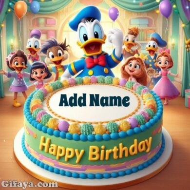 Photo of Design Your Personalized Donald Duck Birthday Cake Image