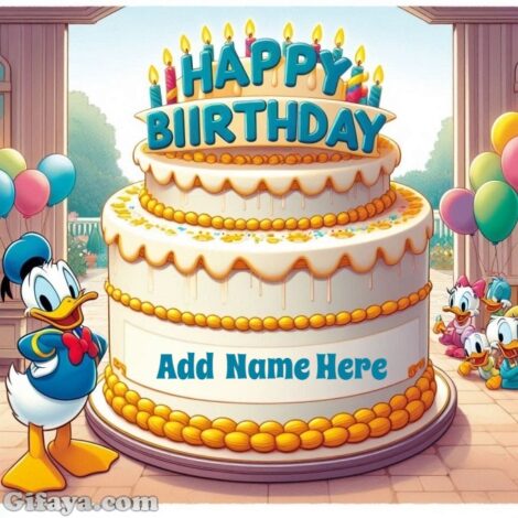 Photo of Customize Your Donald Duck Birthday Cake Image