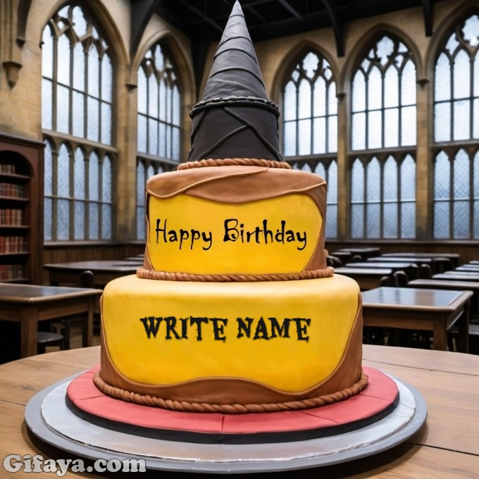 Write Your Name on a Wizard Birthday Cake - Write Your Name on a Wizard Birthday Cake