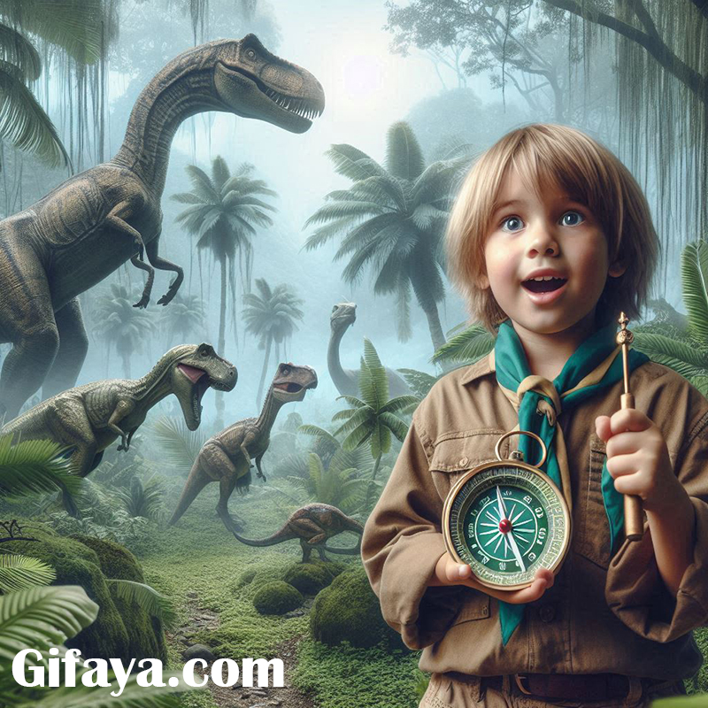 akteb 19 - Explore a Jurassic World: Transform Your Child into a Dinosaur Explorer with Our Free Online Face Swap Tool