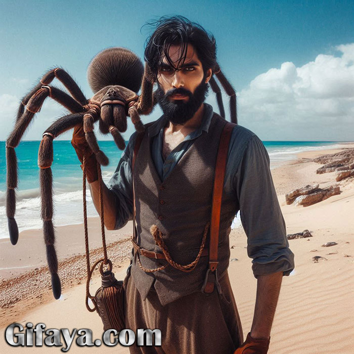 akteb 4 - Free Online Face Swapping: Stand in the Desert with a Giant Spider!