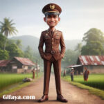 Photo of Transform into a Cartoon Indian Officer in the Heart of Agricultural Fields