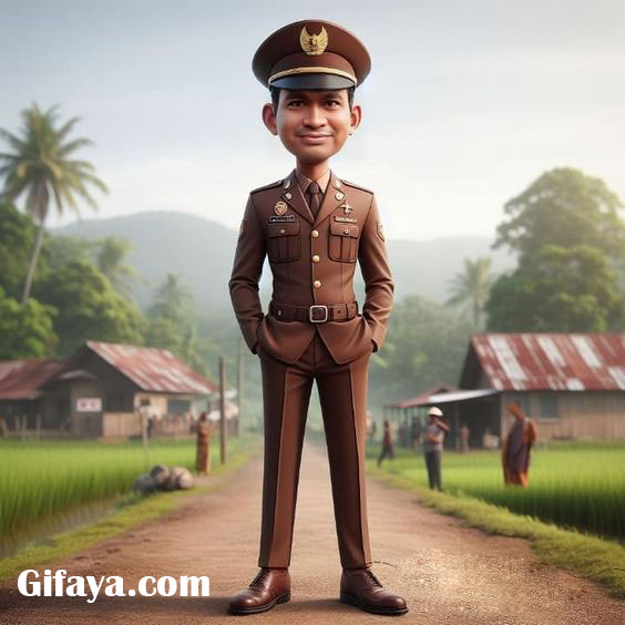 akteb 5 - Transform into a Cartoon Indian Officer in the Heart of Agricultural Fields