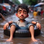 Photo of Face Swap with a Comical Flood Survivor