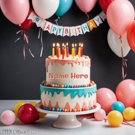 Photo of Customize Your Birthday Celebration with a Modern Cake Image