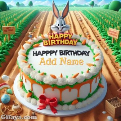 Photo of Personalized Birthday Cake with Bugs Bunny