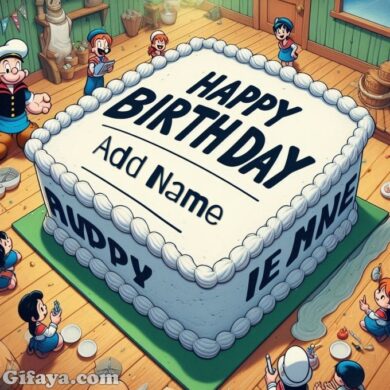 Photo of Write Your Name on Popeye’s Birthday Cake