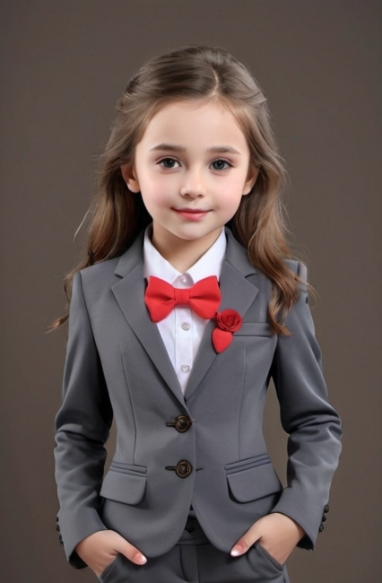 face swap 55 - Children Free Face Swap Online Girl gray suit