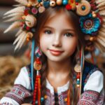 Photo of Girl Kids Free Face Swap Online – Girl with Headdress and Braids