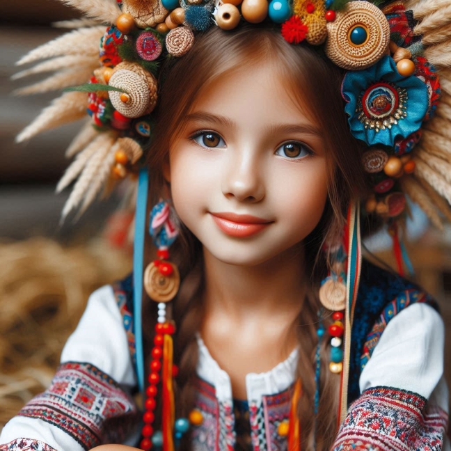 face swap 67 - Girl Kids Free Face Swap Online - Girl with Headdress and Braids