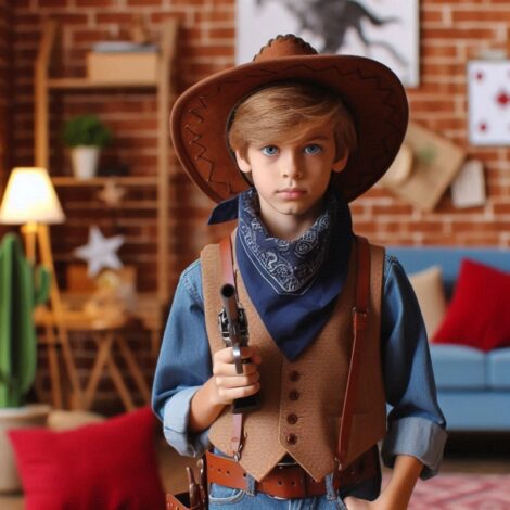 Photo of Boy in Cowboy Outfit – Face Swap Free Online